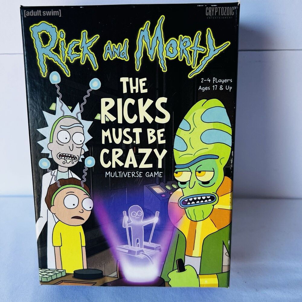 Rick and Morty The Ricks Must Be Crazy Multiverse Board Game Cryptozoic EUC